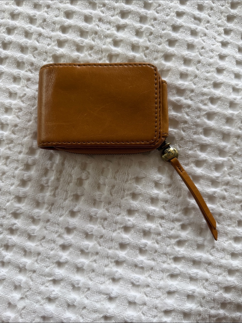 Hobo Tan Mini Leather Wallet